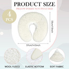 4 Pcs Massage Face Cradle Cover Fleece Massage Table Face Cover Facial Bed Pi   