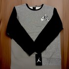 Nwt Nike Air Jordan Boy s 2 Pc Set Gray Sweatshirt Black Joggers Sweatpants L Xl