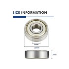 10 Pcs 608zz Ball Bearings Metal Shielded Skateboard 8x22x7mm Bearing Steel
