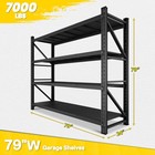 Heavy Duty 79  Garage Shelving Unit  7000 Lb Capacity Steel Rack For Warehouse