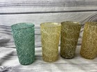  7  Vintage Rubber Spaghetti String Glass Tumbler Mcm Beverage Cup