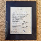 Ozzy Osbourne  Signature Autograph On Iron Man Lyric Sheet - One Of A Kind - Ex
