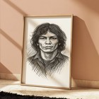 Richard Ramirez Drawing Print Portrait Sketch 8  X 10  Serial Killer Print