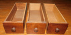3 Vintage Treadle Sewing Machine Wood Drawers Farmhouse
