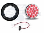 Trux Tled-4x40 4 Inch Round 19 Diode Red white Dual Revolution Led Light Grommet