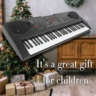 Piano Keyboard For Kids 61 Key Electric Digital Music Keyboard For Beginner  Mic