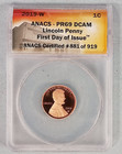 2019-w Lincoln Penny Proof Anacs Pr69 Dcam First Day Of Issue