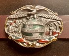 Vintage   Coal Miner   Buckle With Premium Cowhide  Belt