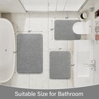  Bathroom Rugs Sets 3 Piece  Microfiber Bath Rug Set Non Slip Washable  Shaggy 