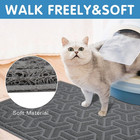 Cat Litter Mat  Litter Trapping Mat Soft On Kitty Paws  Large Litter Box Mat    
