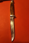 Vintage Queen Fixed 3in Blade Bone Handle sheath