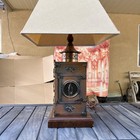 Vintage Nautical Lantern Table Lamp Dual Light Copper Brass Eagle Nightlight Mcm