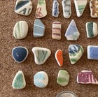Genuine Surf Tumbled Sea Glass  From Japan  Pottery   cute Color