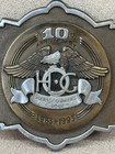 Vtg Harley Davidson Hog 10th Anniv 1983-1993 Brass Belt Buckle Serial  2529