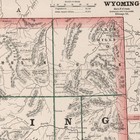 Wyoming 1883 Vintage Map 11x14 Antique Cartography Historic Wall Art