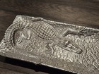 Arthur Court Rectangular Aluminum Tray 18   x6   alligator Serving Side Platter