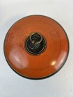 Antique Betel Box  Wood  Ring Handle  Red  Black   Gold
