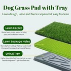 Artificial Grass Puppy Potty Training Pad With Tray Reusable Pee 3 Layers  27in