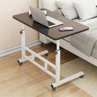 Rolling Laptop Desk Adjustable Height Computer Table Stand Up Office Workstation
