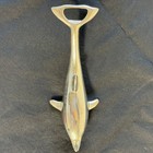 Vintage Metal Chrome 6 5  Cap Bottle Can Opener Silver Dolphin Figure