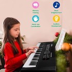 61-key Electronic Piano  Portable Kids Keyboard With Microphone Educational Toy