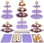 Pack Of 11 Cake Stand Set  With 3 X Two-tier And 3 X Three-tier Cupcake Stand   