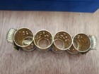 Vintage Stylebuilt Ny Gold Tone 4 Tube Lipstick Holder Filigree Design Ornate Dw