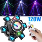2pcs 6 Arm Bee Eye Led Moving Head Light Dmx Rgbw Strobe Disco Stage Effect Lamp