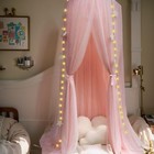 Bed Canopy Mosquito Net With Star Lights   princess Play Canopy For Girls Room    