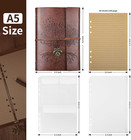 Pu Leather Journal Notebook  Refillable Travel Vintage Writing Journals Diary  G