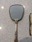 Vintage3 Peace Vanity  Hand Mirror Brush Comb  Antique Gold Finish 