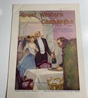 1915 Great Western Champagne Ad Rheims Nee York Pretty Lady Graphixs