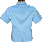 Vintage Iolani Hawaii Executive Mens M Blue Shirt Island Tiki Retro Solid Pocket