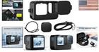 Ultimate Gopro Hero 12 11 10 9 Black Accessory Pack With Lens Cover   Lanyard
