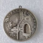 Movable Mechanism Coin  peeper  Silver Plated Amazing Hobo Art Us Eagle