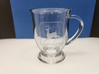 John Deere White Patch Pedestal Glass Mug Coffee Cup With Handle Htf 