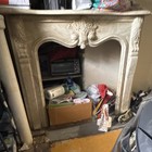 Baroque fireplace Surround Mantel  Cream Ornate Carved    Country French Vintage