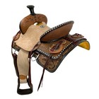 Wildflower Wrangler Rope Style Saddle Floral Waffle Tooling Full Qh Bars 13  New
