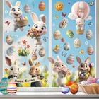 106 Pcs Happy Easter Window Clings Stickers  Easter Window Decorations With 