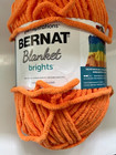 New  Yarnspiration Bernat Blanket Brights    orange    10 5 Oz  Skein