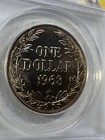 1968 Liberia 1 Dollar Graded Ms 66 By Anacs Liberty