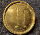 Civil War Confederate Infantry Pewter Local Block  i  Button Albert  Cs-184-b