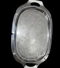 Vintage Mcm Krome Kraft Farber Bros New York Chrome Plated Oval Tray 12   