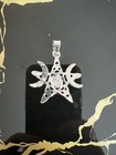 Sterling Silver Moon Phase Pendant  Moonstone Dryad Design Wicca Goddess Pagan