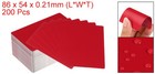 200pcs Metal Business Cards Blank 0 21mm Aluminum Laser Name Card Red