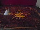 Vintage Brown Lacquered Jewelry Box With Inlaid Violin  11 x8 5 x5