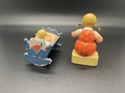 Vintage Erzgebirge Girl With Baby And Crib