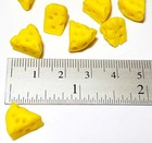 100 Dollhouse Miniature Cheese Slices   Doll Mini Savory Food Set Wholesale Lot
