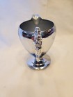 Vintage Cromwell Chromium Silver Creamer Pitcher  Floral Pattern