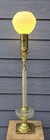 Very Rare Vintage Antique Lamp Milk Glass Crystal Brass